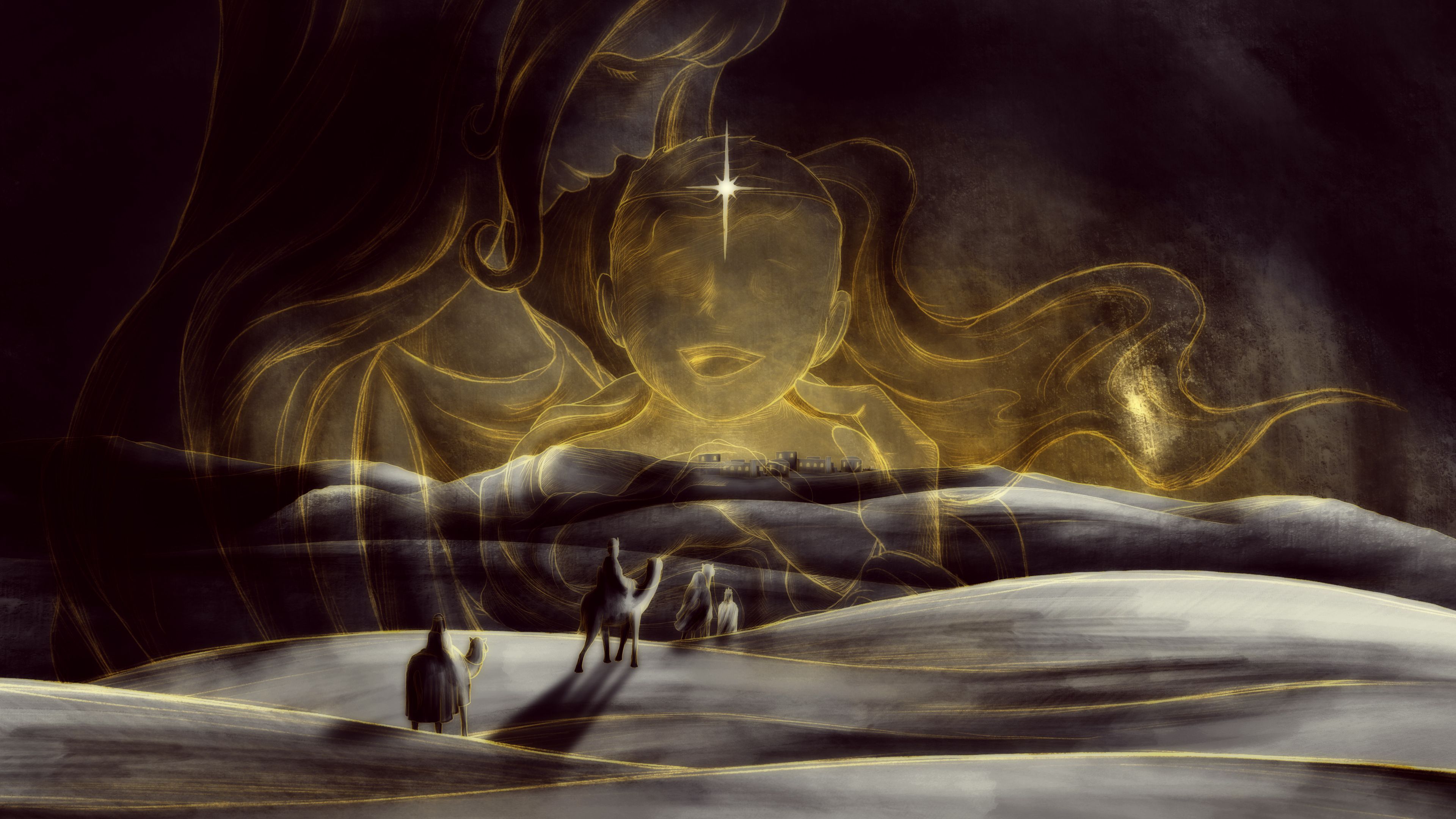 chris powers full of eyes christmas banner