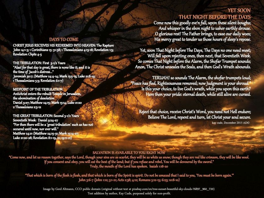 YET SOON THAT NIGHT BEFORE THE DAYS