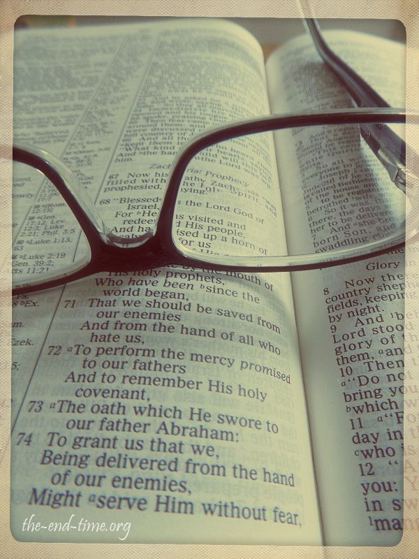 bible with glasses