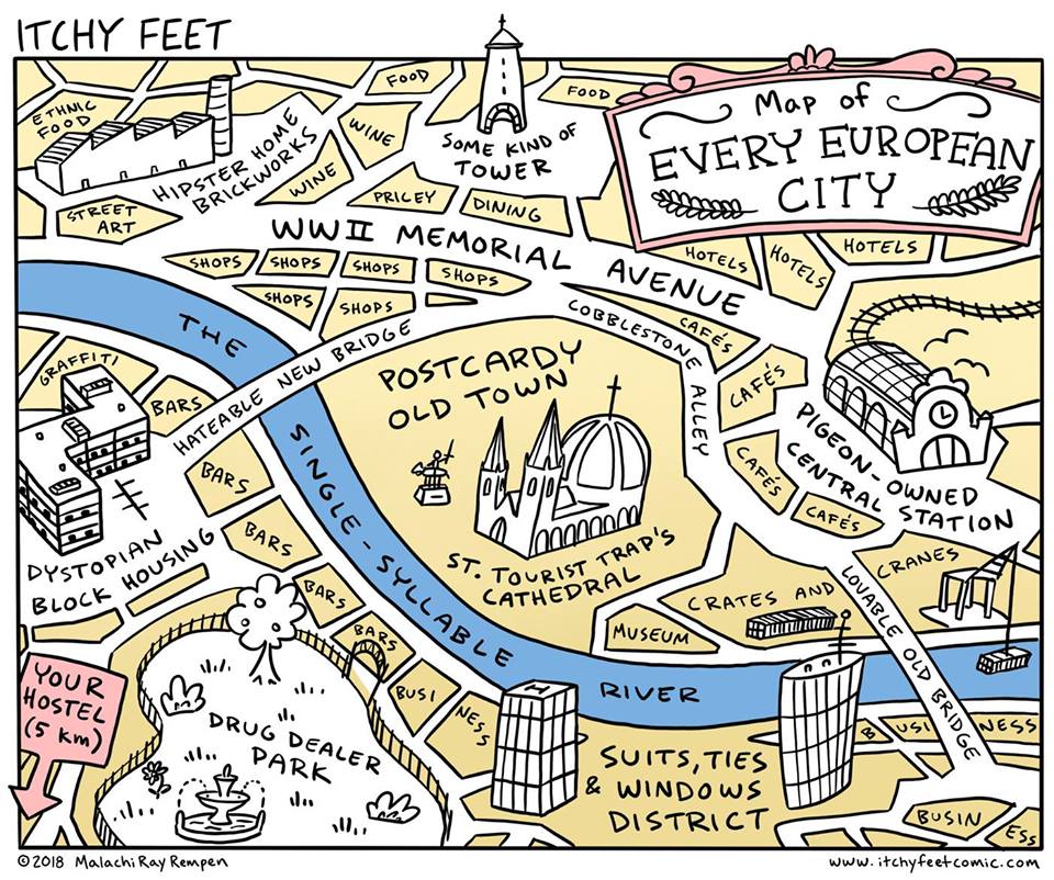european city map