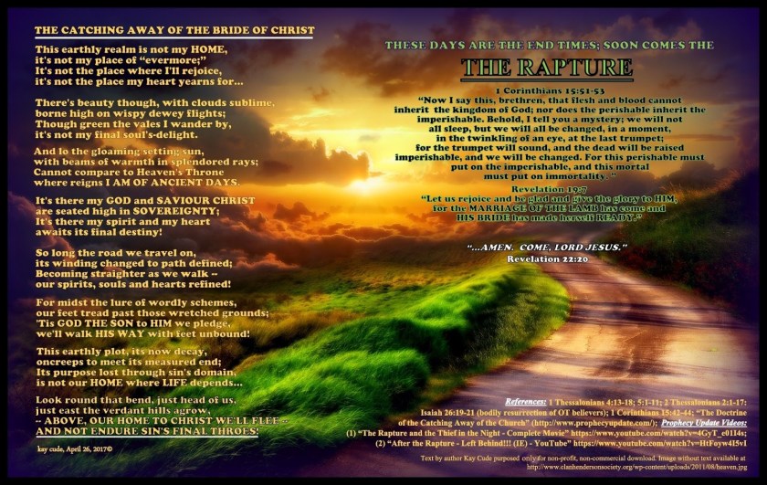 THE CATCHING AWAY (THE RAPTURE)